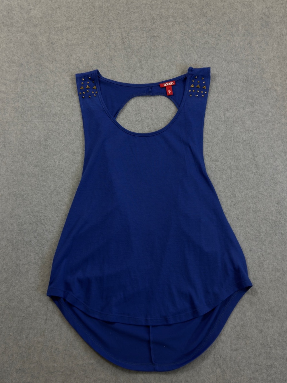 2000’s Y2K Bongo Blue Scoop Neck Studded Tank Top Size Small